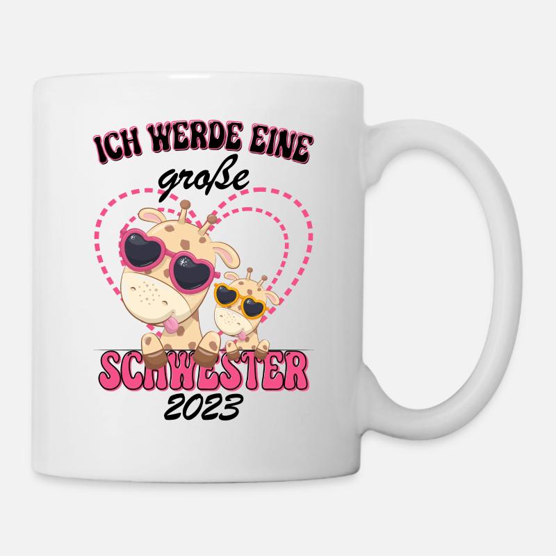Ich Werde Eine Große Schwester 2023 - Tasse - Weiß