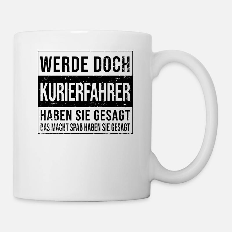 Apotheken Geburtstag Arbeit witzige Kurierfahrer - Tasse - Weiß