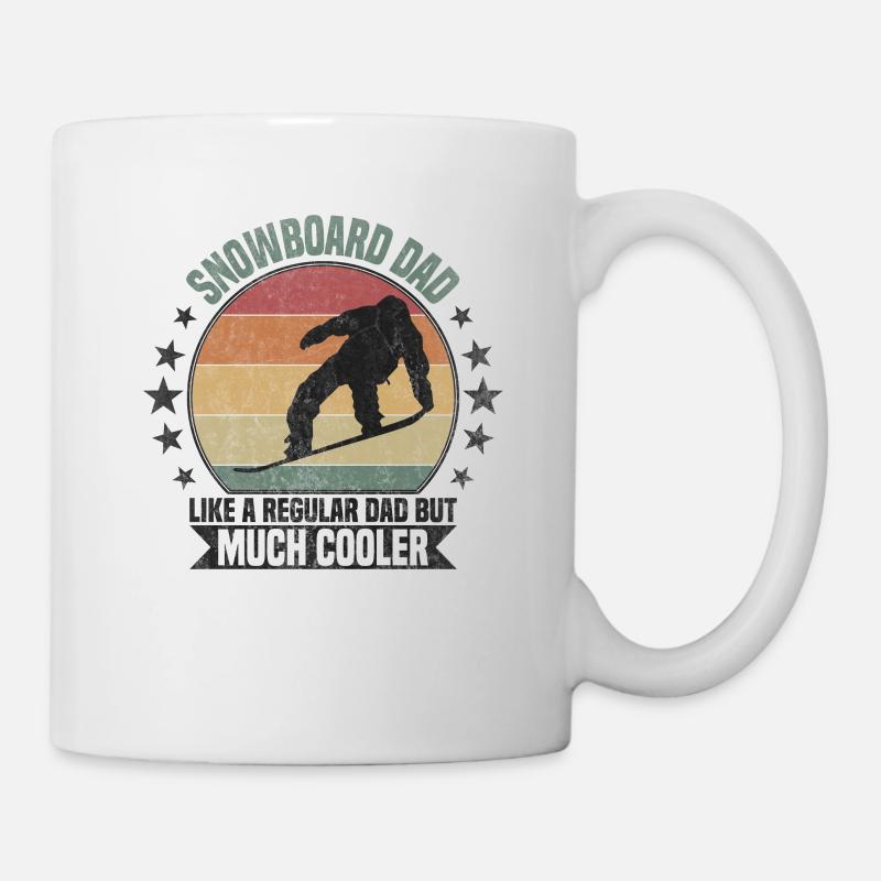 Snowboard dad - Tasse - Weiß