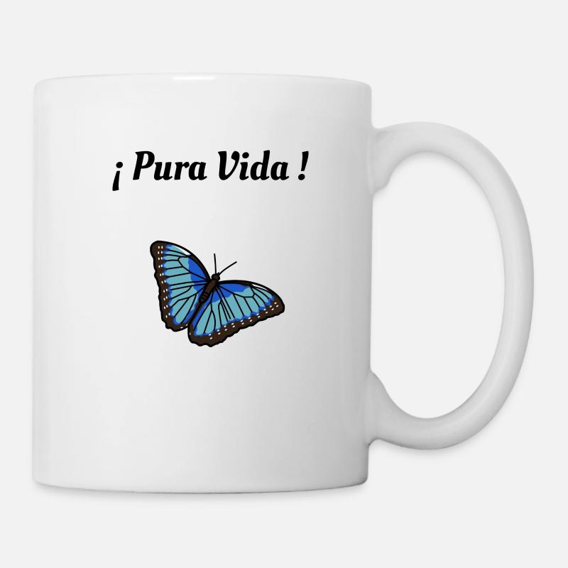 Pura Vida - Schmetterling - Tasse - Weiß