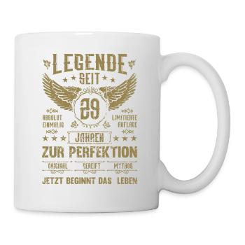 Legende seit 29 Jahren 29. Geburtstag - Tasse - Weiß - Rechts