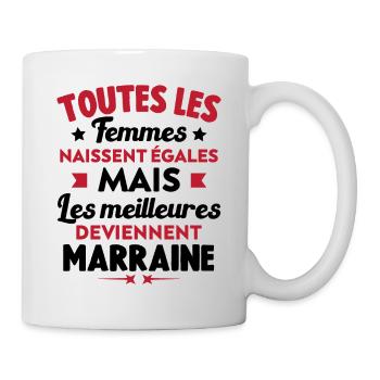 Les meilleures deviennent marraine cadeau marraine - Mug blanc - blanc - Droite