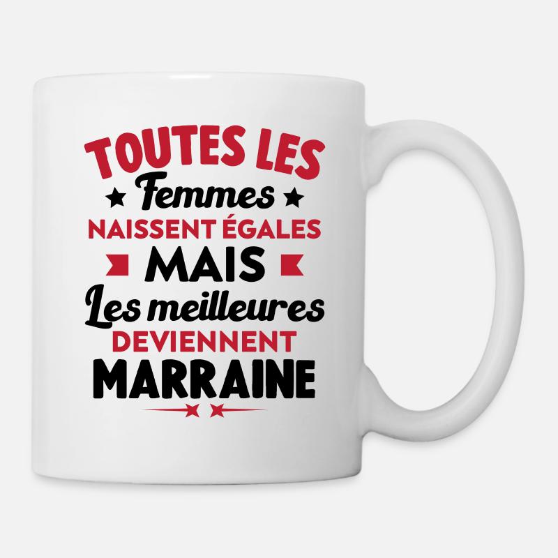 Les meilleures deviennent marraine cadeau marraine - Mug blanc - blanc