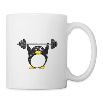 Do You Even Linux Bro Linux Pinguin hebt Gewichte - Tasse - Weiß - Rechts