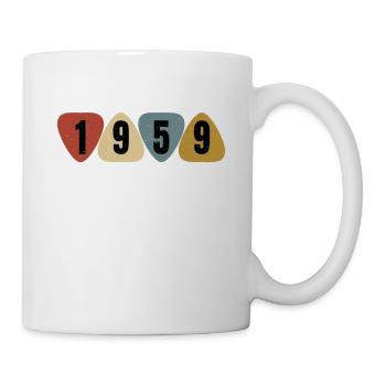 Born 1959 guitarist guitar pick - Mug - white - Right