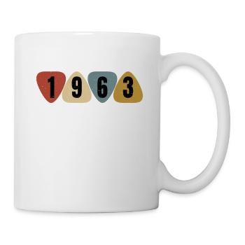 Born 1963 guitarist guitar pick - Mug - white - Right