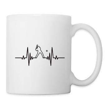 Baseball Amateurs de baseball Heartbeat BaseballEr - Mug blanc - blanc - Droite