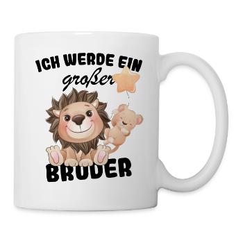 Ich Werde Großer Bruder 2025 Nachwuchs Verkünden - Tasse - Weiß - Rechts