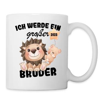 Ich Werde Großer Bruder 2023 Nachwuchs Verkünden - Tasse - Weiß - Rechts