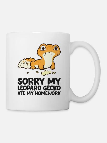 Leopardgecko-Schule Mein Leopardgecko hat meine - Tasse - Weiß
