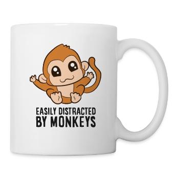 Affe Liebhaber Geschenk leicht durch Affen - Tasse - Weiß - Rechts