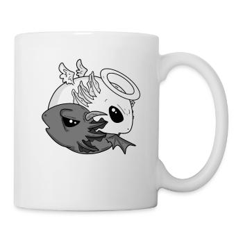 Yin Yang Axolotl Engel Teufel - Tasse - Weiß - Rechts