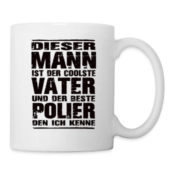 Vater und Polier - Tasse - Weiß - Rechts