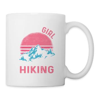 Just A Girl Who Loves Hiking Hike Hiker Mountains - Tasse - Weiß - Rechts