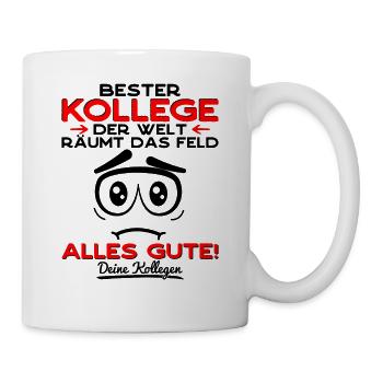 Abschied Kollege Abschiedsgeschenk Jobwechsel - Tasse - Weiß - Rechts