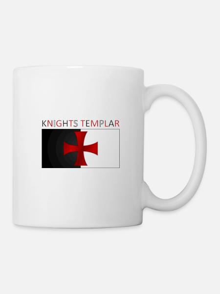 Bannière de la Croix des Templiers templiers - Mug blanc - blanc
