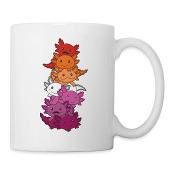Lesbian Flag Gay Pride LGBTQ Axolotl - Mug - white - Right