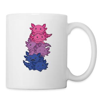 Bi Flag Gay Pride LGBTQ Axolotl - Mug - white - Right