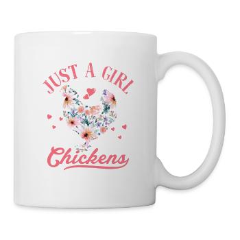 Juste une fille qui aime les poulets Chicken Daddy Hen F - Mug blanc - blanc - Droite