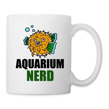 Kugelfisch Aquaristik Humor Fisch Aquarium Nerd - Tasse - Weiß - Rechts
