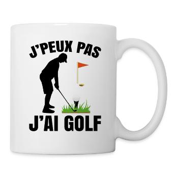 Je Peux Pas J'ai Golf - Mug blanc - blanc - Droite