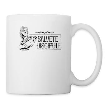 Lateinischer Spruch - Salvete Discipuli - Tasse - Weiß - Rechts