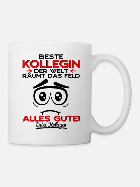 Abschied Kollegin Abschiedsgeschenk Jobwechsel - Tasse - Weiß