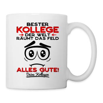 Abschied Kollege Abschiedsgeschenk Jobwechsel - Tasse - Weiß - Rechts