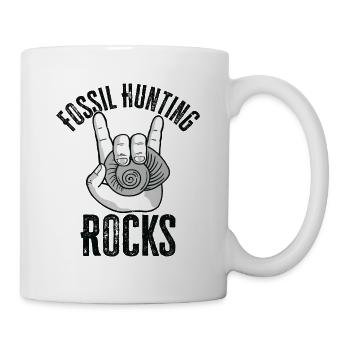 Fossil Hunting Rocks Paleontologist Dinosaur - Mug - white - Right