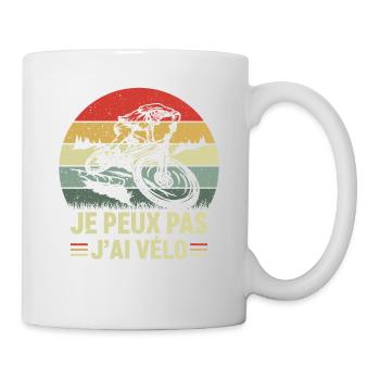 Je Peux Pas J'ai Vélo - Mug blanc - blanc - Droite