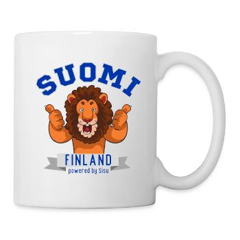 Alternative Finlande Finlande Lion Fan - Bleu - Mug blanc - blanc - Droite