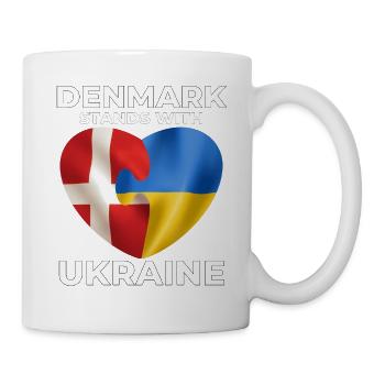 Denmark supports Ukraine - Mug - white - Right