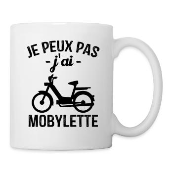Je Peux Pas J'ai Mobylette Humour Cadeau - Mug blanc - blanc - Droite