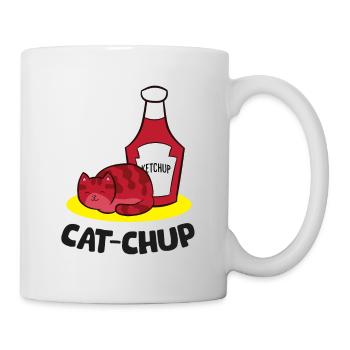 Ketchup Cat Lover Cat Chup Drôle - Mug blanc - blanc - Droite