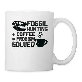 Fossilien Kaffee Fossilienjagd Paläontologe - Tasse - Weiß - Rechts