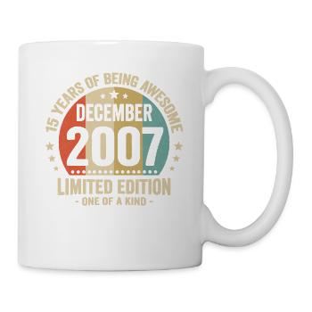 15 Years Of Being Awesome Since December 2007 - Mug - white - Right