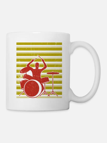 Batterie de batteur - Mug blanc - blanc