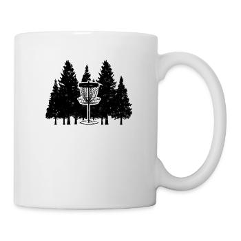 Disc Golf Shirt Stupid Tree Funny - Disc Golf - Mug - white - Right