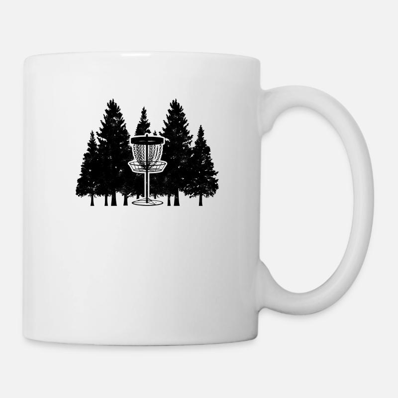 Disc Golf Shirt Stupid Tree Funny - Disc Golf - Tasse - Weiß
