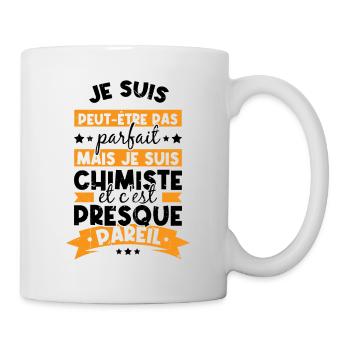Pas parfait mais je suis chimiste humour cadeau - Mug blanc - blanc - Droite