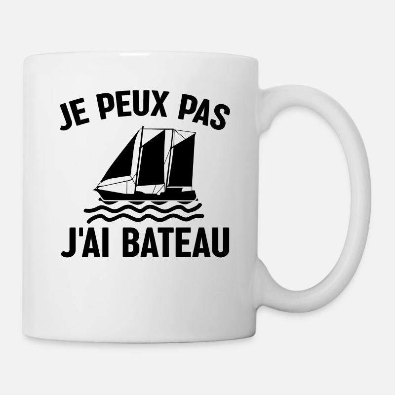 Je Peux Pas J'ai Bâteau - Mug blanc - blanc