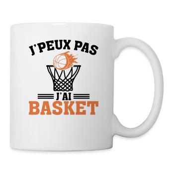 Je Peux Pas J'ai Basket - Mug blanc - blanc - Droite