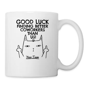 Cadeau d’adieu Collègue Changement d’emploi Adieu Chat - Mug blanc - blanc - Droite