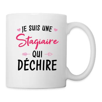 Je Suis Une Stagiaire Qui Déchire - Mug blanc - blanc - Droite