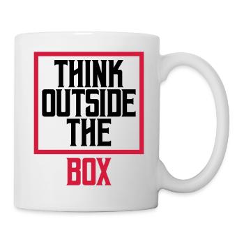 Logo Pensez à l’extérieur - Mug blanc - blanc - Droite