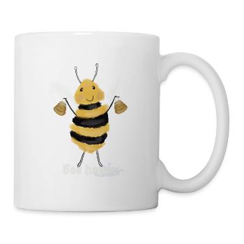 Bee Happy - Tasse - Weiß - Rechts