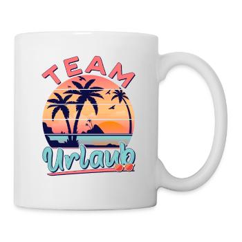 Urlaub Strand Strandurlaub Palmen Familie Sommer - Tasse - Weiß - Rechts