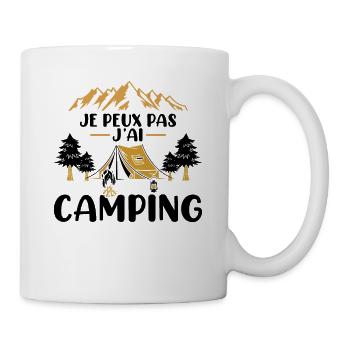 Je Peux Pas J'ai Camping Vacances Cadeau Camper - Mug blanc - blanc - Droite