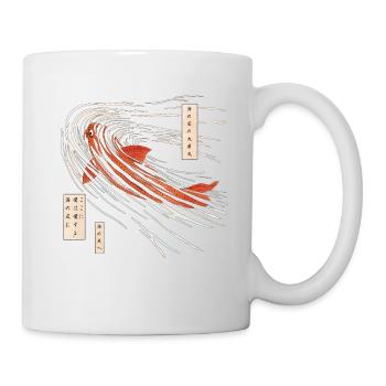 Poissons Koi sur les fonds marins - Mug blanc - blanc - Droite