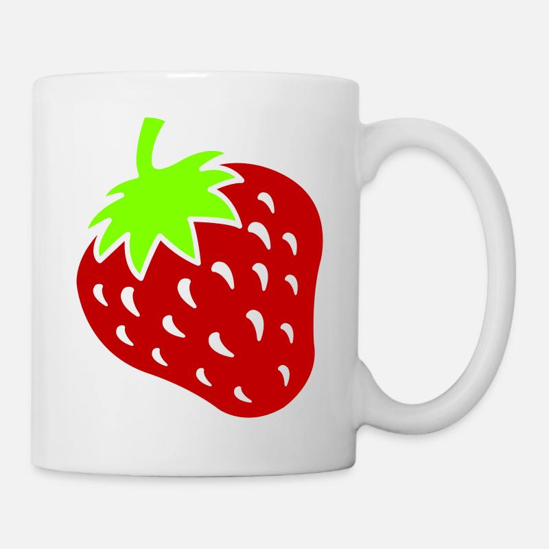Erdbeere - Tasse - Weiß